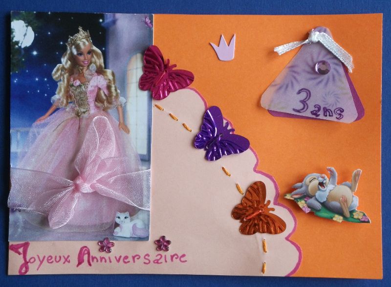 Carte anniversaire 3 ans