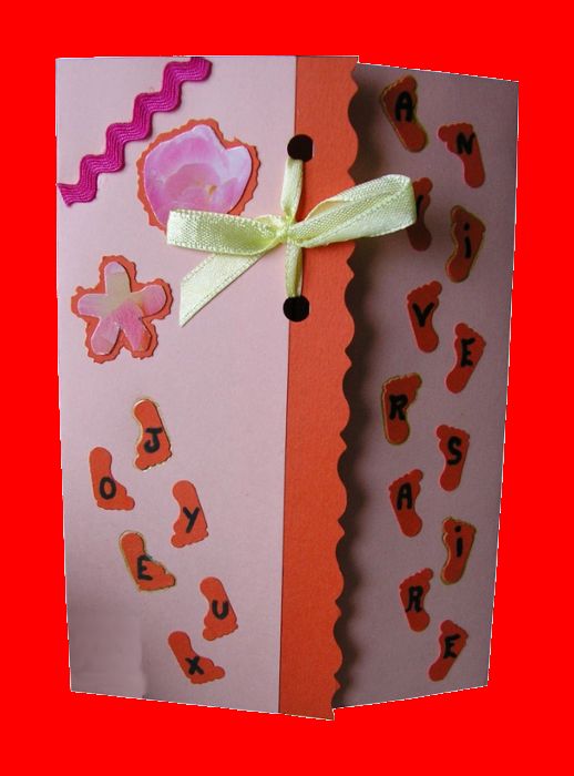 Carte anniversaire pieds