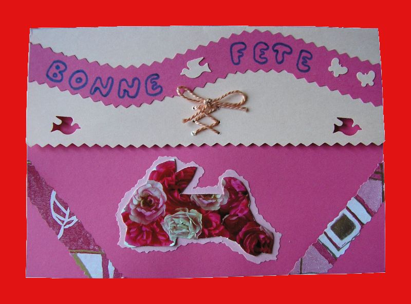 Carte bonne fête roses